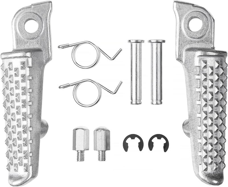 VPZMT Front Rear Foot Pegs/Footrest for Honda 2004-2012 CBR1000RR, 2003-2006 CBR600RR, 2008-2012 CB1000R Models (Front +Rear-White) - Image 2
